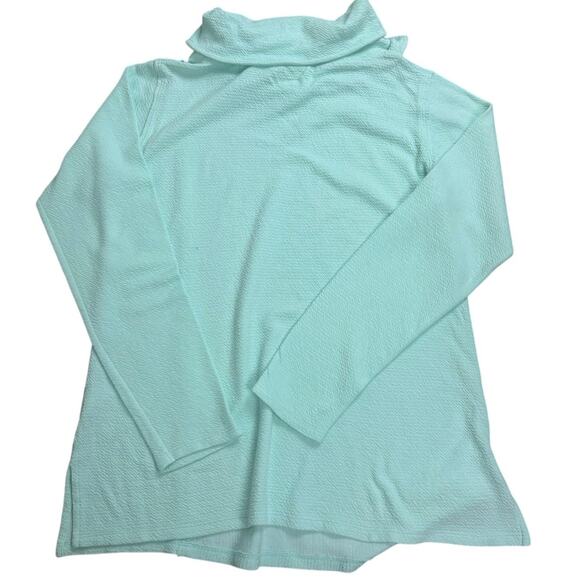 Soft Surroundings Mint Green Cowl Neck Tunic Top Women’s Medium Cozy Long Sleeve - Picture 2 of 6